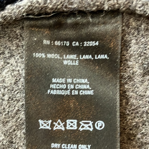 Anthropologie Small  Rosie Neira gray & navy wool sweater w/tie to front/back - Picture 14 of 16